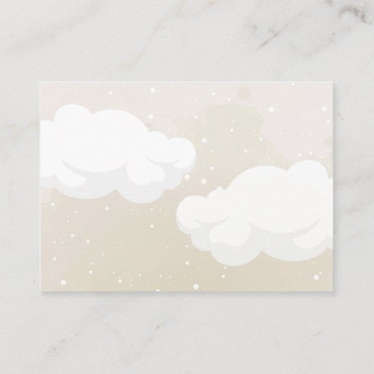 Teddy Bear mit Blue Balloons Bücher für Babykarte Begleitkarte (Rückseite)