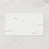 Teddy Bear mit Blue Balloons Diaper Raffles Begleitkarte (Rückseite)