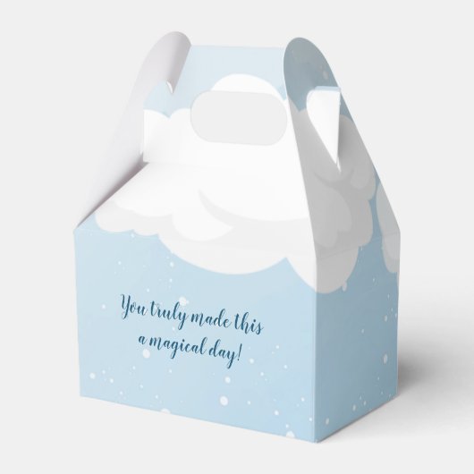 Teddy Bear mit Blue Balloons Gefallen Box Geschenkschachtel (Rückseite)