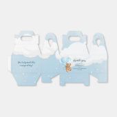 Teddy Bear mit Blue Balloons Gefallen Box Geschenkschachtel (Ungefaltet)
