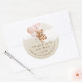 Teddy Bear mit Blush Pink Balloons Sticker (Umschlag)