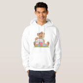 Teddy Bear mit Bow Holding Smile Sign Hoodie (Vorne ganz)