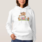 Teddy Bear mit Bow Holding Smile Sign Hoodie (Vorderseite)