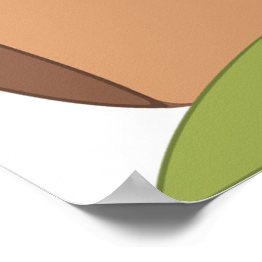 Teddy Bear mit Bow Holding Smile Sign Poster (Ecke)