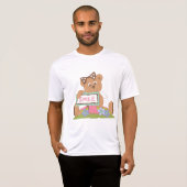 Teddy Bear mit Bow Holding Smile Sign T-Shirt (Vorne ganz)
