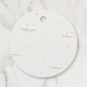 Teddy Bear mit braunen Balloons Danke Geschenkanhänger (Rückseite)