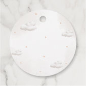 Teddy Bear mit braunen Balloons Danke Geschenkanhänger (Rückseite)