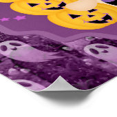 Teddy Bear mit Cauldron - Happy Halloween Poster (Ecke)