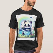 Teddy Bear mit Custom Panda T - Shirt (Vorderseite)