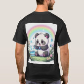 Teddy Bear mit Custom Panda T - Shirt (Rückseite)