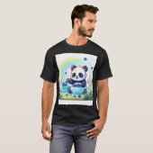 Teddy Bear mit Custom Panda T - Shirt (Vorne ganz)