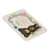 Teddy Bear mit Extravagantem Florals Baby Birth Magnet (Rechte Seite)