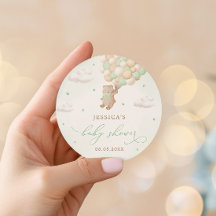 Teddy Bear mit Green Balloons Babydusche