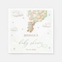 Teddy Bear mit Green Balloons Babydusche