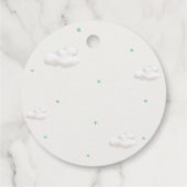 Teddy Bear mit grünen Balloons Vielen Dank Geschenkanhänger (Rückseite)