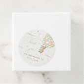 Teddy Bear mit grünen Balloons Vielen Dank Geschenkanhänger (Beispiel)