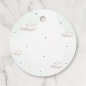 Teddy Bear mit grünen Balloons Vielen Dank Geschenkanhänger (Rückseite)