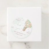 Teddy Bear mit grünen Balloons Vielen Dank Geschenkanhänger (Beispiel)