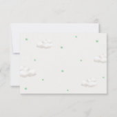 Teddy Bear mit grünen Balloons Vielen Dank Karte (Rückseite)