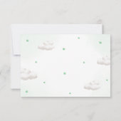 Teddy Bear mit grünen Balloons Vielen Dank Karte (Rückseite)