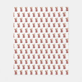 Teddy Bear mit Herz Fleecedecke (Vorderseite)