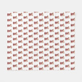 Teddy Bear mit Herz Fleecedecke (Vorderseite (Horizontal))