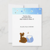 Teddy Bear mit Honey Pot Baby Shower Einladung (Rückseite)