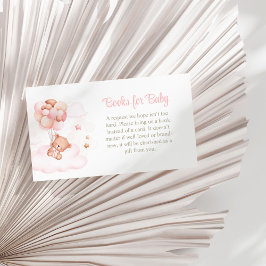 Teddy Bear mit rosa Balloons Bücher für Baby Begleitkarte