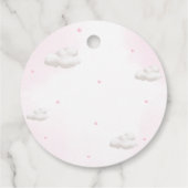 Teddy Bear mit rosa Balloons Danke Geschenkanhänger (Rückseite)