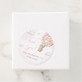 Teddy Bear mit rosa Balloons Danke Geschenkanhänger (Beispiel)