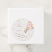 Teddy Bear mit rosa Balloons Danke Geschenkanhänger (Beispiel)