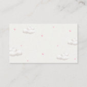 Teddy Bear mit rosa Balloons Diaper Raffel Begleitkarte (Rückseite)