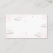 Teddy Bear mit rosa Balloons Diaper Raffel Begleitkarte (Rückseite)