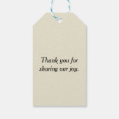 Teddy Bear mit Rose Gevor Tag Geschenkanhänger (Rückseite)