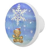 Teddy Bear mit Snowflake Parachute Keramikknauf (Rechts)