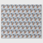 Teddy Bear mit Snowman Geschenkpapier (Flach)