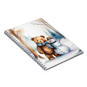Teddy Bear mit Snowman Notizblock (Rechte Seite)