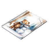 Teddy Bear mit Snowman Notizblock (Linke Seite)