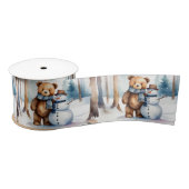 Teddy Bear mit Snowman Satinband (Spule)