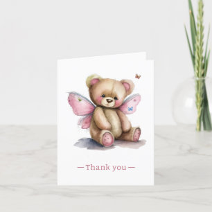 Teddy Bear mit Wings Dankeskarte