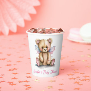 Teddy Bear mit Wings Personalisiert Pappbecher