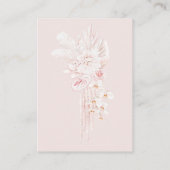 Teddy Bear Modern Boho Girl Baby Showbook Begleitkarte (Rückseite)