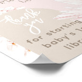 Teddy Bear Modern Boho Girl Baby Showbücher Poster (Ecke)