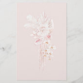 Teddy Bear Modern Boho Girl Baby Showspiel (Rückseite)