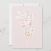 Teddy Bear Modern Boho Girl Babydusche Einladung (Rückseite)