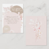 Teddy Bear Modern Boho Girl Babydusche Winzer Begleitkarte (Vorne/Hinten)