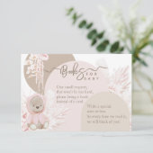 Teddy Bear Modern Boho Girl Duschbücher für Kinder Begleitkarte (Stehend Vorderseite)