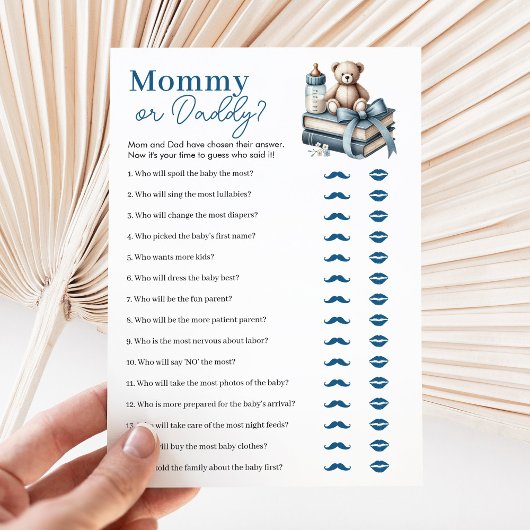 Teddy Bear Mommy oder Daddy Baby Shooting Game Car Einladung