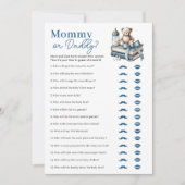 Teddy Bear Mommy oder Daddy Baby Shooting Game Car Einladung (Vorderseite)