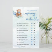 Teddy Bear Mommy oder Daddy Boy Baby Showspiel (Stehend Vorderseite)